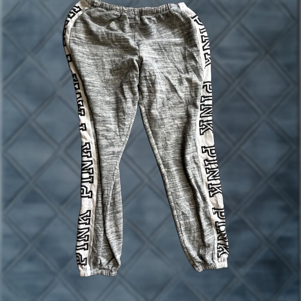 Victoria's Secret Victoria's Secret PINK Sweatpants Women Adult Small Gray Logo Jogger Womens Size 28" / US 6 / IT 42 - 1 Thumbnail