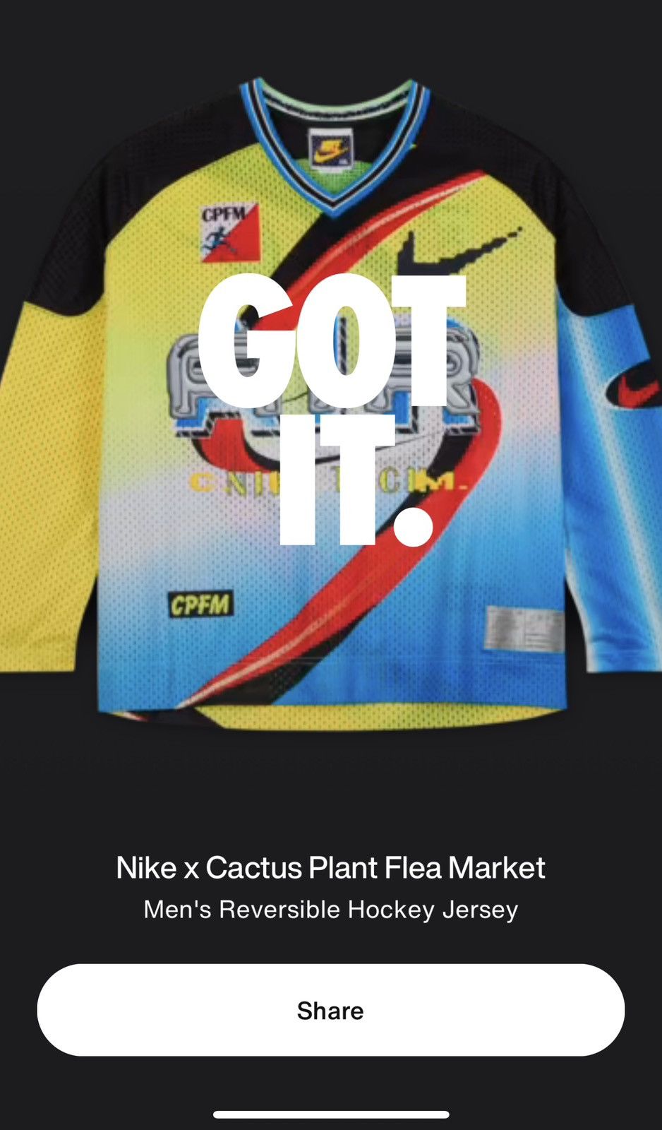 Nike Nike x Cactus Plant Flea Market Reversible Hockey Jersey | Grailed