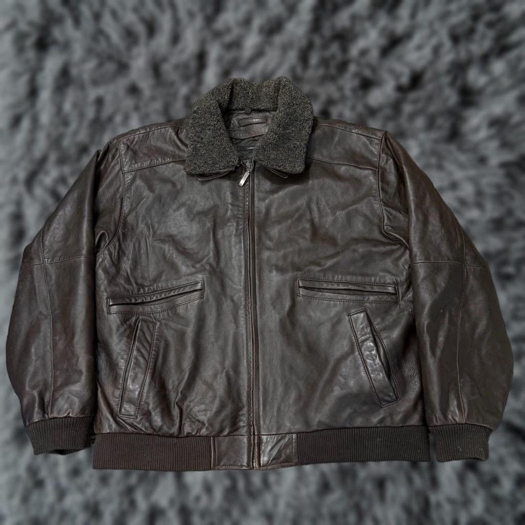 Liz Claiborne VINTAGE Claiborne Bomber Jacket Mens XL Brown Lambskin Leather Quilted Lined Zip Classic Size US XL / EU 56 / 4 - 1 Thumbnail