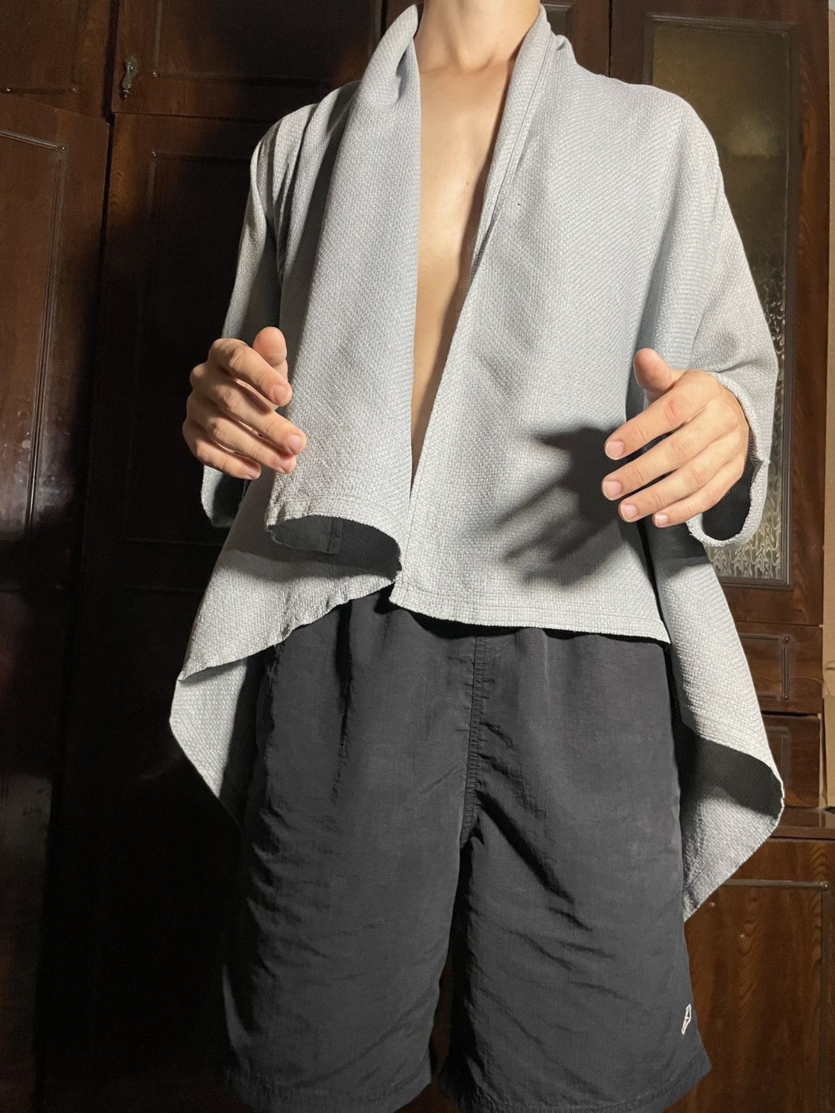 Issey Miyake Archive Issey Miyake Permanente Silk Poncho cape Jacket Size M / US 6-8 / IT 42-44 - 4 Thumbnail