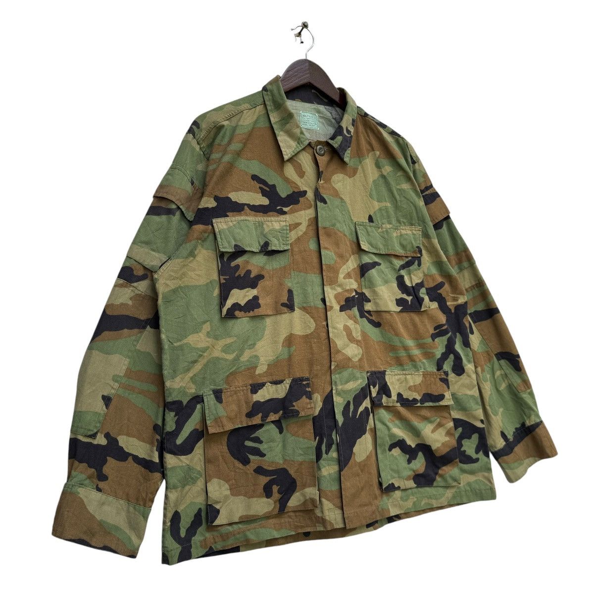 Vintage Us Army Woodland Camouflage Hot Weather Shirt Jacket Size US L / EU 52-54 / 3 - 2 Thumbnail