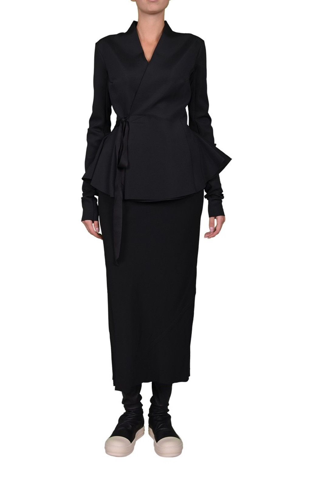 Rick Owens Last Size Rick Owens Sleek Peplum Tie-Waist Blazer Size M / US 6-8 / IT 42-44 - 2 Thumbnail