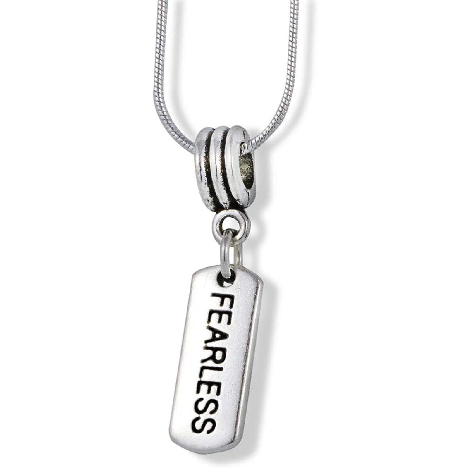 & Other Stories Fearless Necklace | Inspirational Saying Charm Pendant Size ONE SIZE - 1 Thumbnail