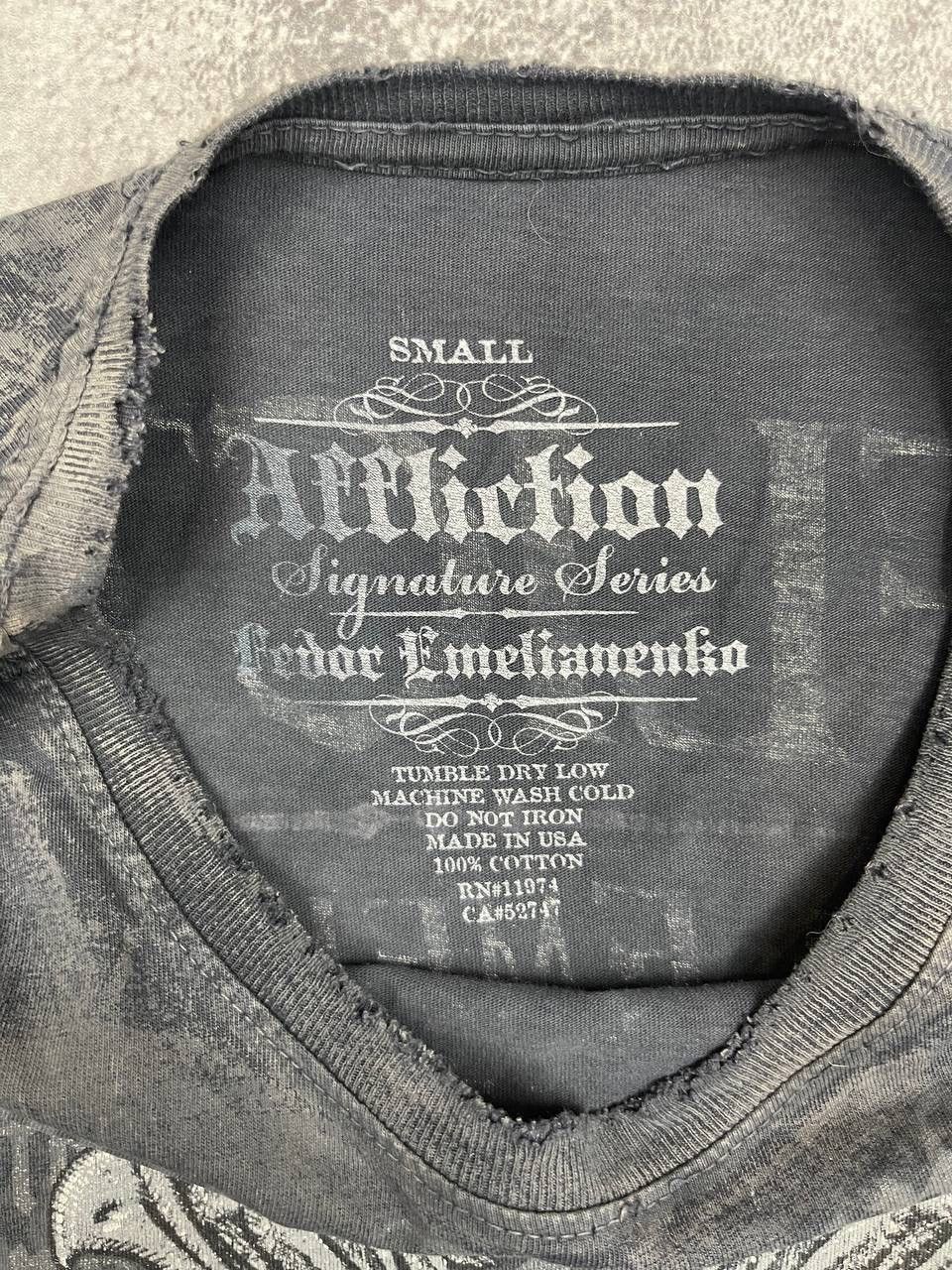 Affliction Affliction Men T-Shirt Fedor Emelianenko Grey Vintage Size US S / EU 44-46 / 1 - 6 Thumbnail