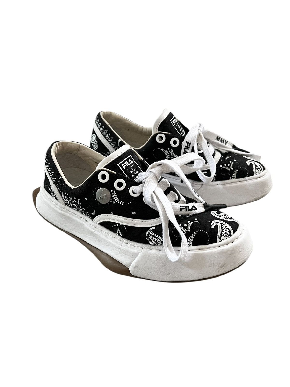 Fila × Maison MIHARA YASUHIRO Fila Fusion x Miharayasuhiro Paisley Sneakers Size US 7 / IT 37 - 1 Thumbnail