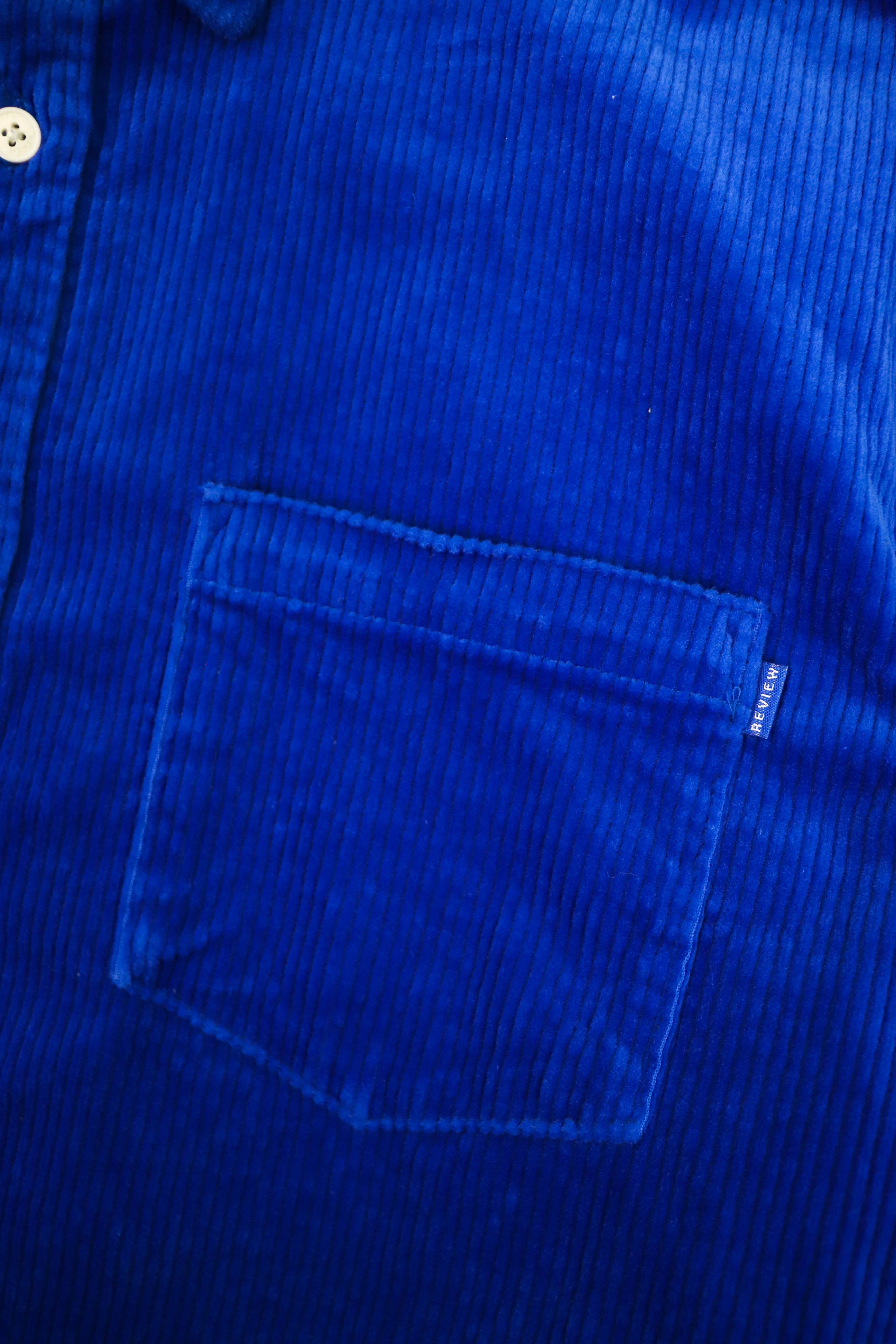Reserved Review Bright Blue Heavy Corduroy LS Shirt Size US XL / EU 56 / 4 - 7 Thumbnail