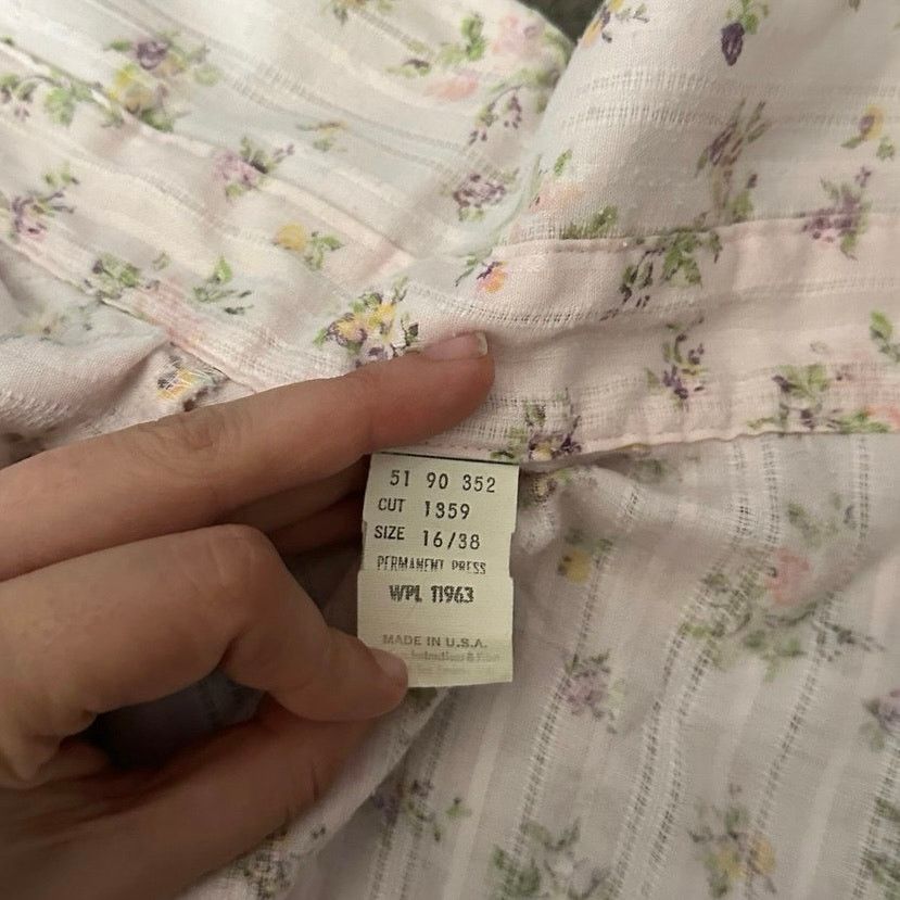 Other no brand pink floral button up shirt Size XXL / US 16-18 / IT 52-54 - 4 Thumbnail