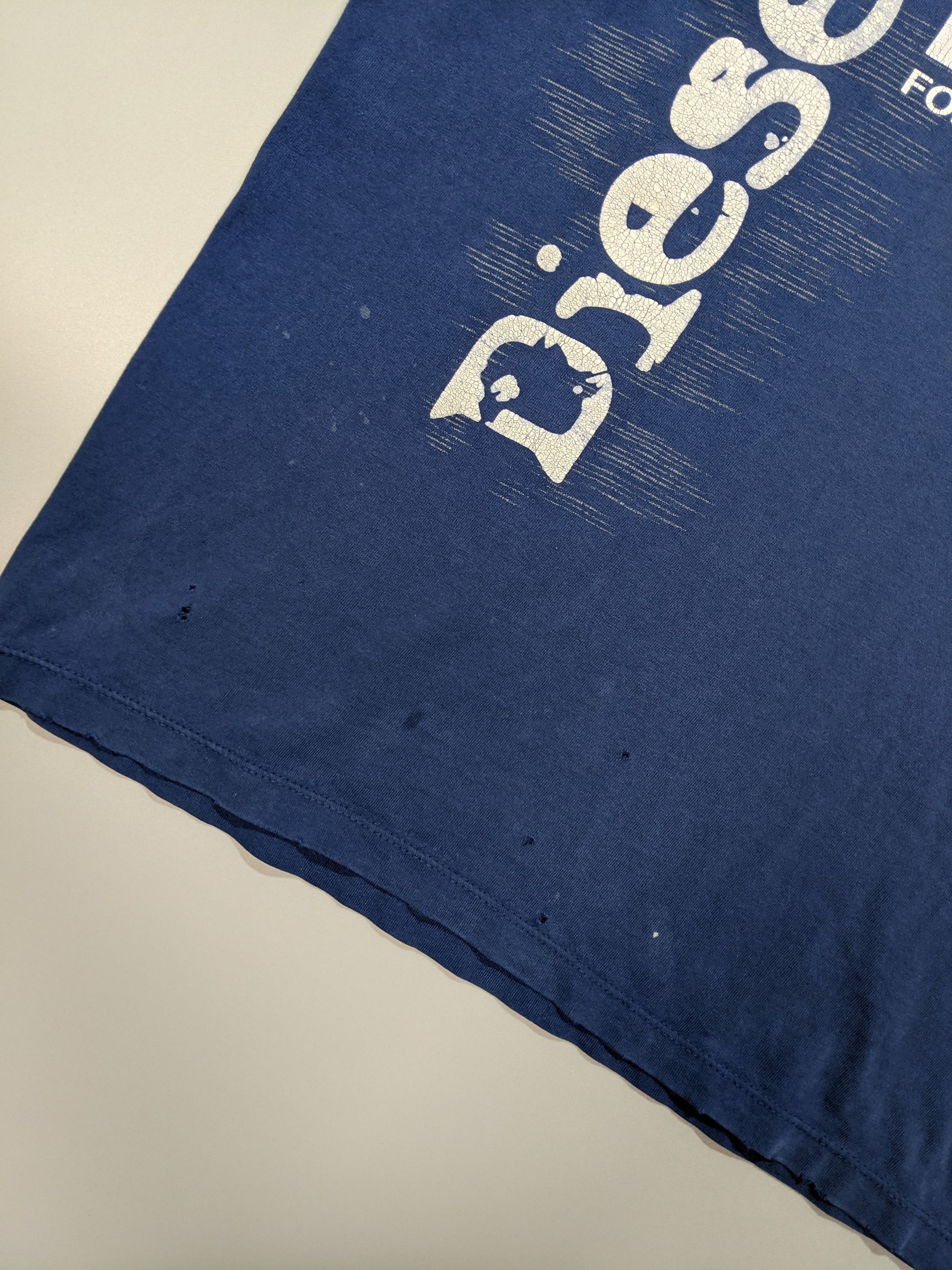 Diesel × Vintage DIESEL Vintage Shabby Women's Blue T-Shirt With Large Logo Size S / US 4 / IT 40 - 9 Thumbnail
