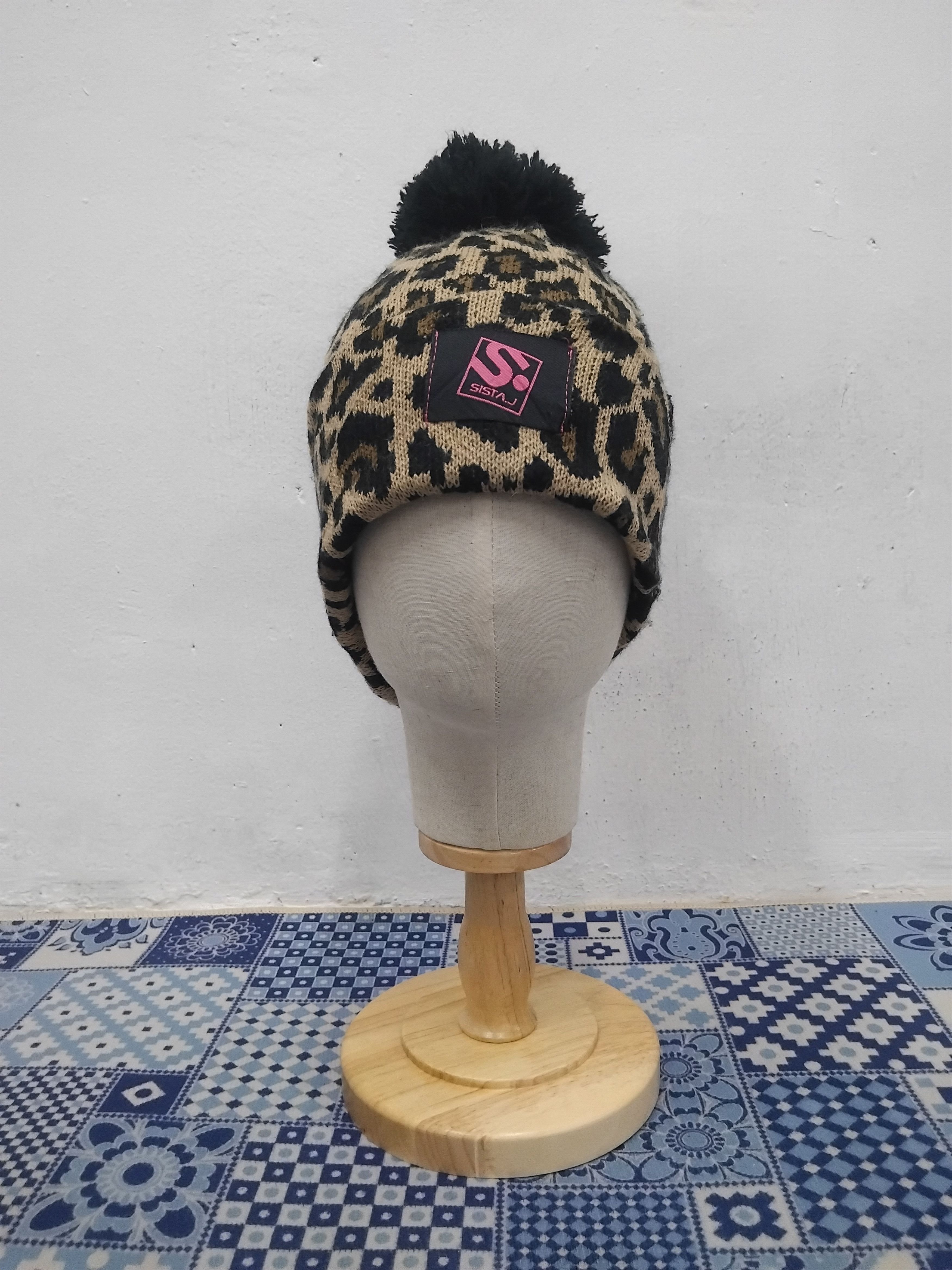 Japanese Brand 💥Sista.j Leopoard Beanie hat Size ONE SIZE - 4 Thumbnail