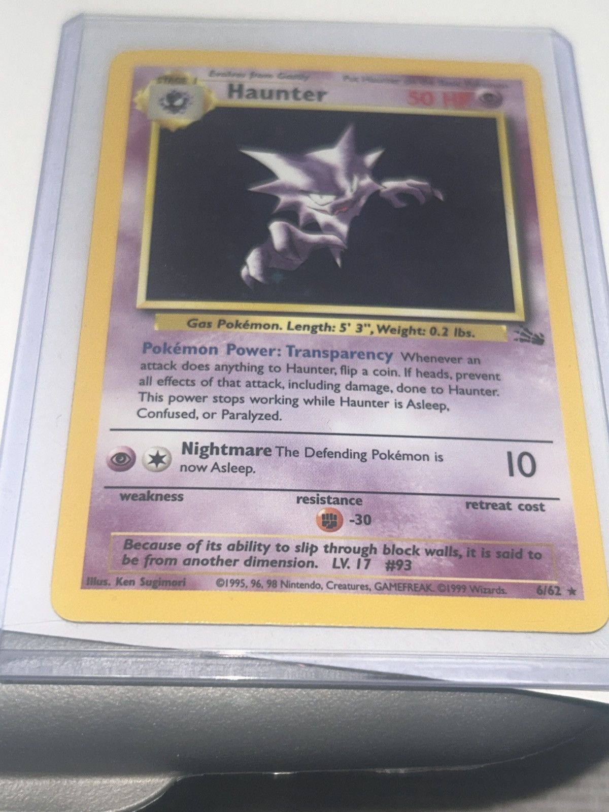 Pokemon × Vintage Haunter 6 Fossil (rare holo) 1999 Size ONE SIZE - 2 Thumbnail