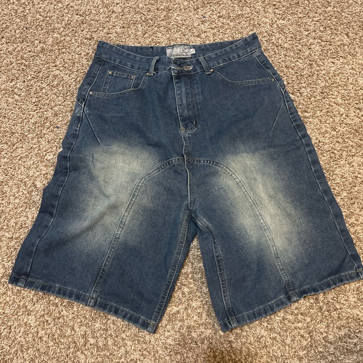 Vintage Baggy Blue Denim Jorts Size US 30 / EU 46 - 1 Thumbnail