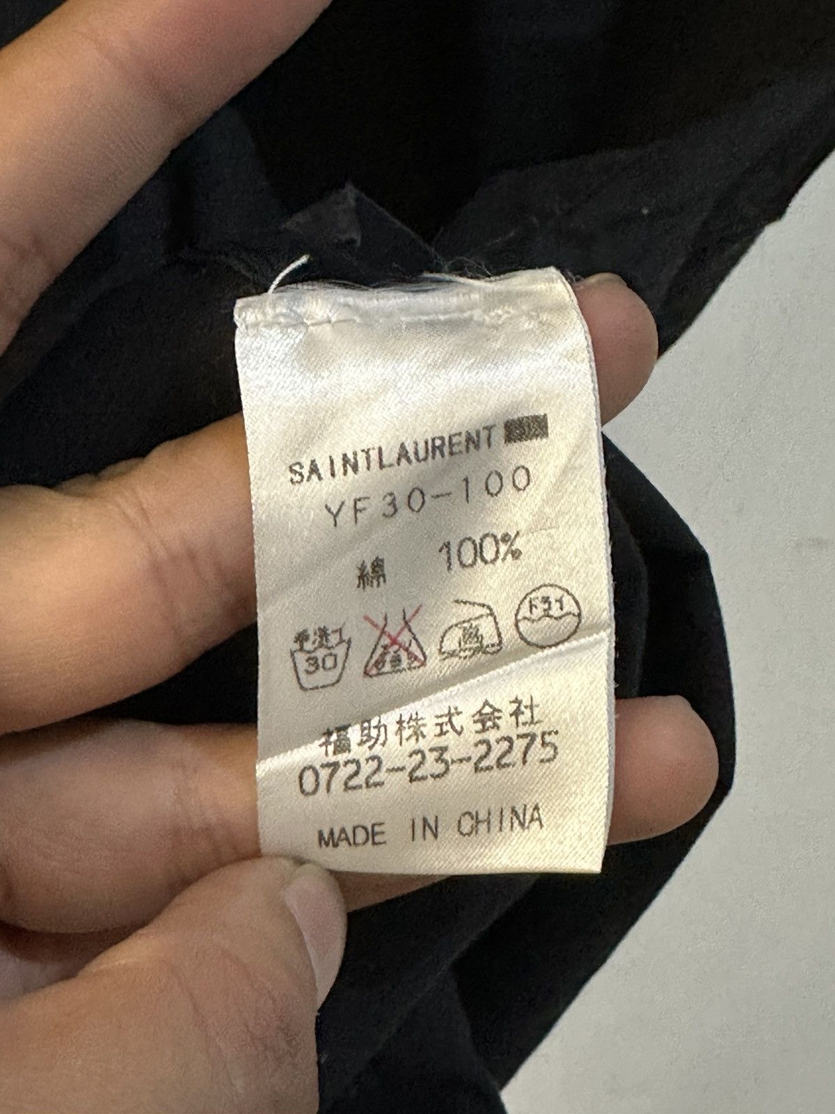 Saint Laurent Paris Saint Laurent Paris Poplin Black Shirt Size US M / EU 48-50 / 2 - 10 Thumbnail