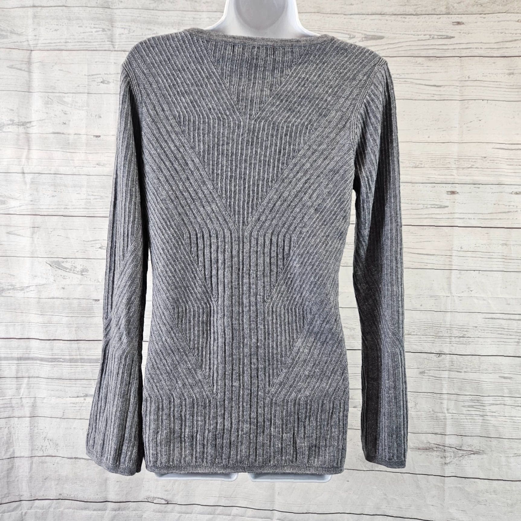 Vintage Krimson Klover Sweater Sz Medium Gray Wool Blend Long Sleeve Scoop Neck Womens Size M / US 6-8 / IT 42-44 - 4 Thumbnail