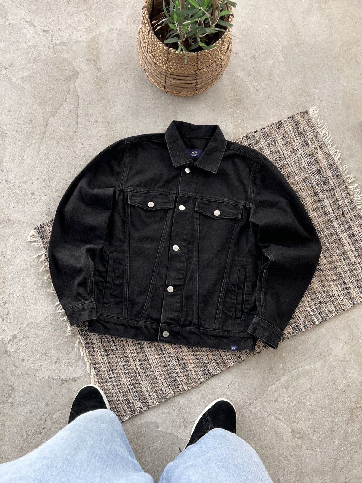 Wood Wood Vintage rare Wood Wood Black Denim Jacket Avantgarde Y2K Size US M / EU 48-50 / 2 - 1 Thumbnail