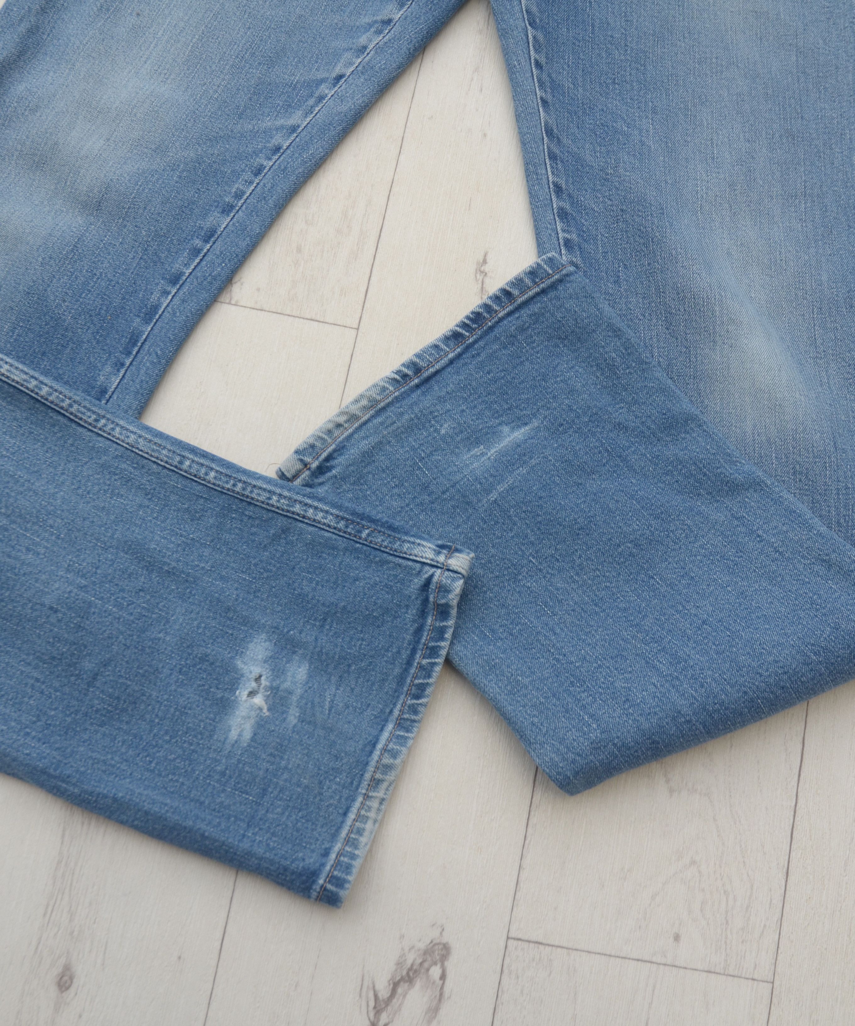 Vintage × Wrangler Vintage Y2K Wrangler Long Jeans 32x36 Distressed Light Wash Size US 32 / EU 48 - 5 Thumbnail