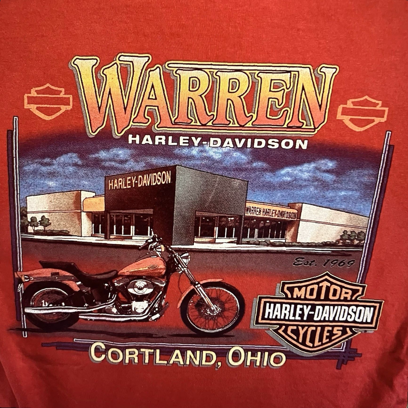 Harley Davidson Vintage Harley Davidson Men’s T-Shirt Medium Red Graphic Print Motorcycle Biker 2000s Size US M / EU 48-50 / 2 - 4 Thumbnail