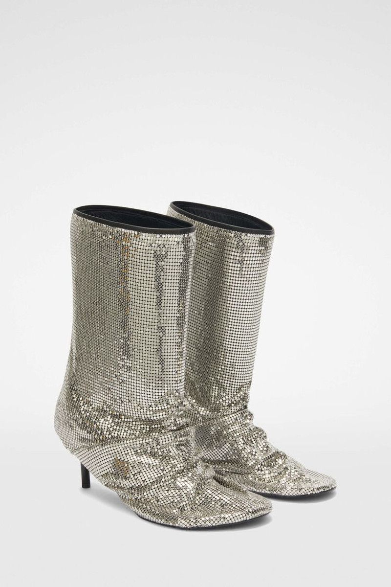 Jil Sander o1loc1c0426 Ankle Boots in Grey/Silver Tone Size US 10 / IT 40 - 6 Thumbnail