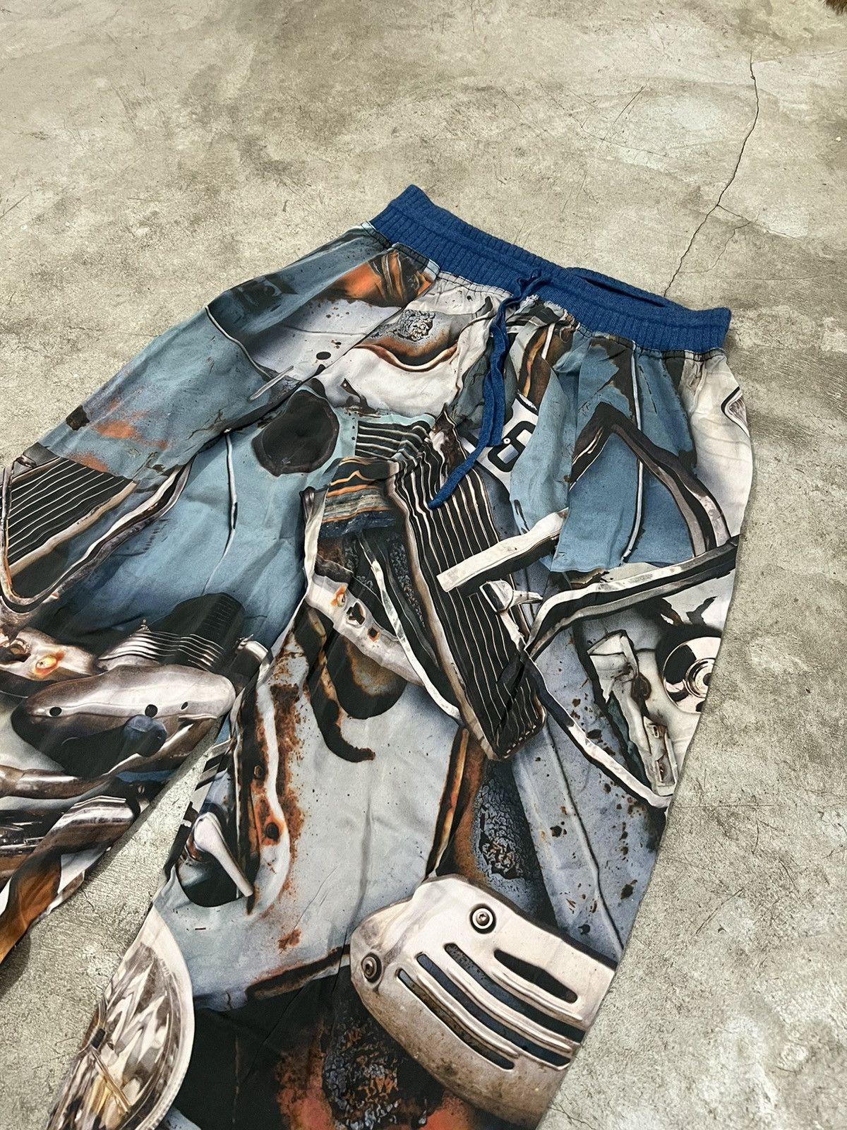Designer × Jean Paul Gaultier × Vintage Jean Paul Gaultier Femme Junk Car AOP Print Silk Pants Size 27" / US 4 / IT 40 - 2 Thumbnail