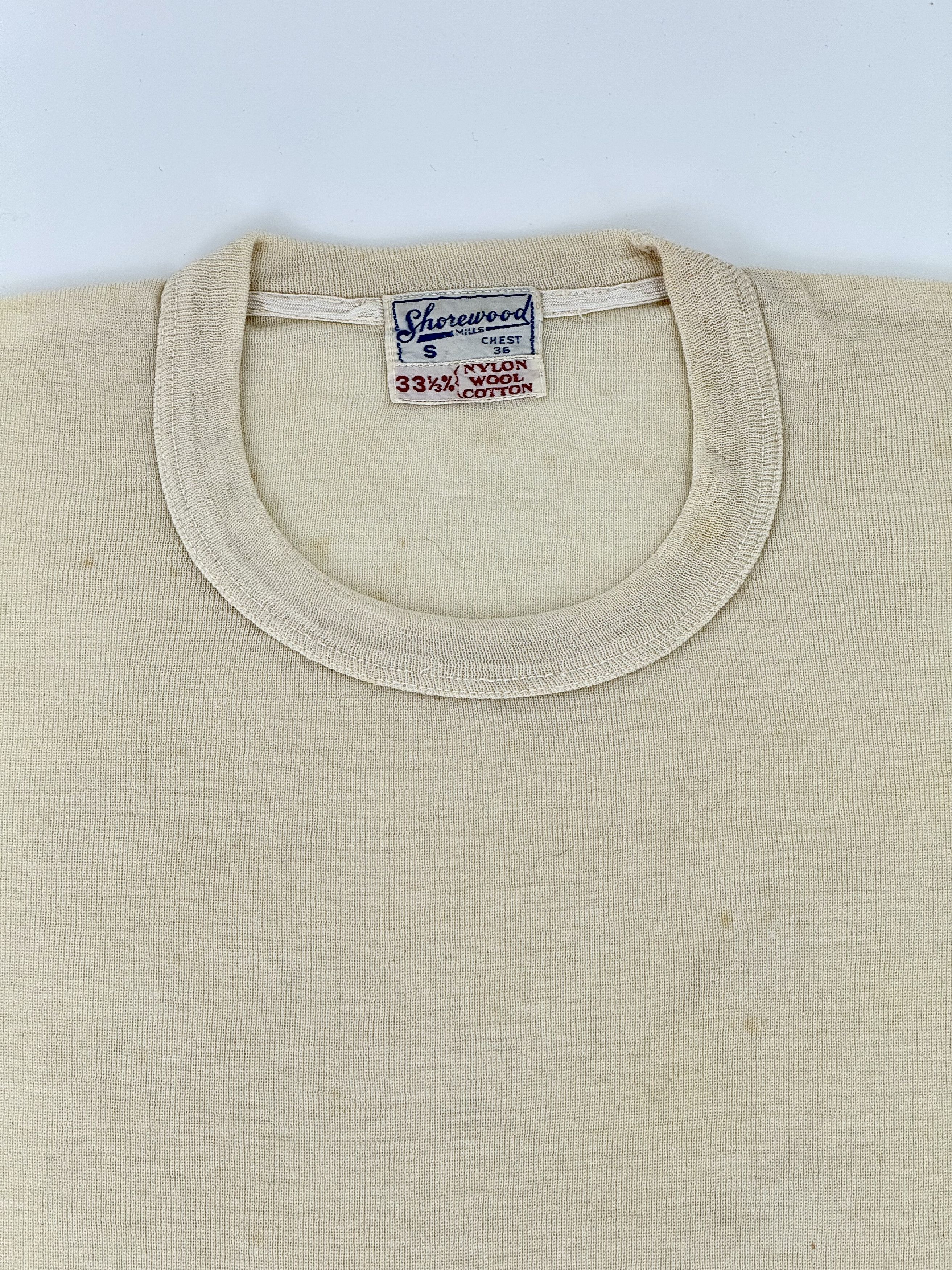 Vintage Shorewood Mills Vintage 33 1/3 Shirt 1940s 1950s 50s 40s USA Size US S / EU 44-46 / 1 - 3 Thumbnail