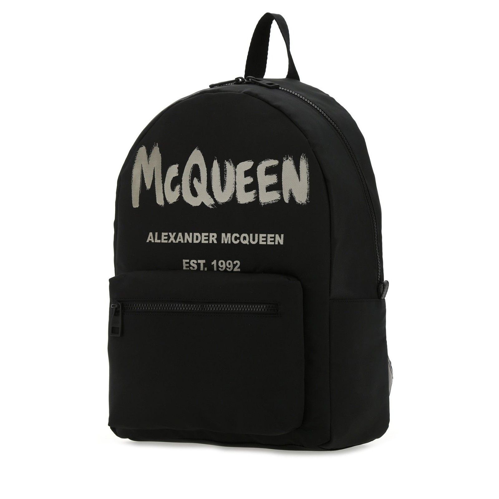 Alexander McQueen ALEXANDER MCQUEEN Metropolitan Black Canvas Backpack New & A Size ONE SIZE - 2 Thumbnail