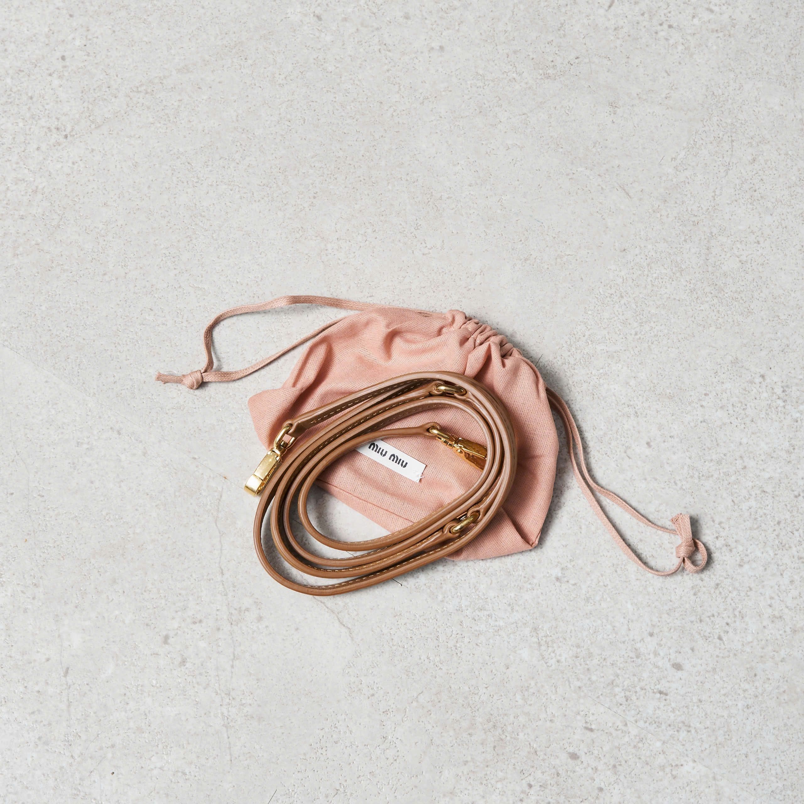 Miu Miu MIU MIU Wander Matelassé Small Hobo Bag CARAMEL Size ONE SIZE - 5 Thumbnail