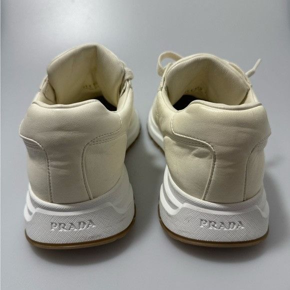 Prada Prada Prax 01 Lace-Up Sneakers White Gold Men’s Size 7 Size US 7 / EU 40 - 4 Thumbnail