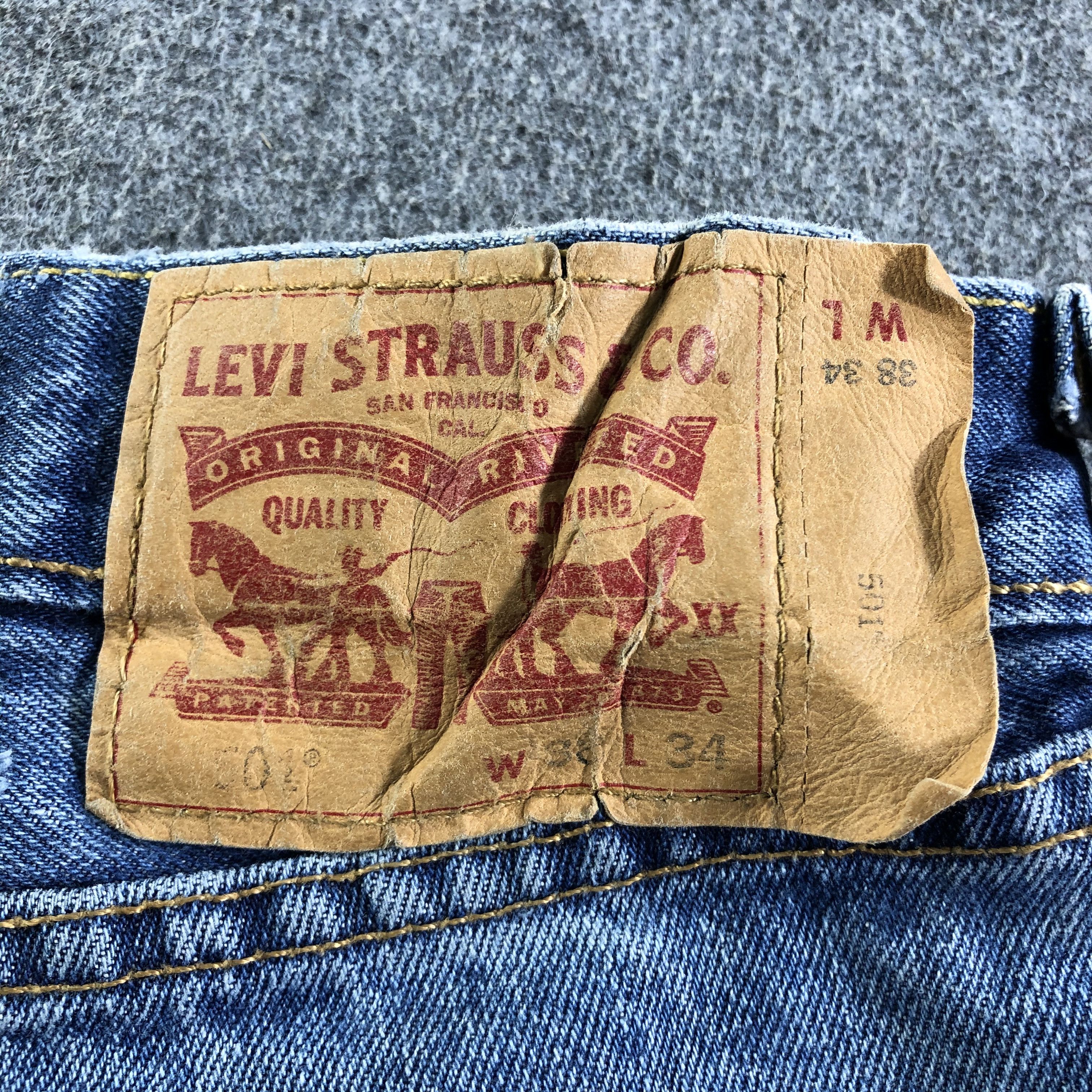 Levi's × Vintage Vintage Blue Wash Levis 501 Jeans-J4163 Size 39" - 3 Thumbnail