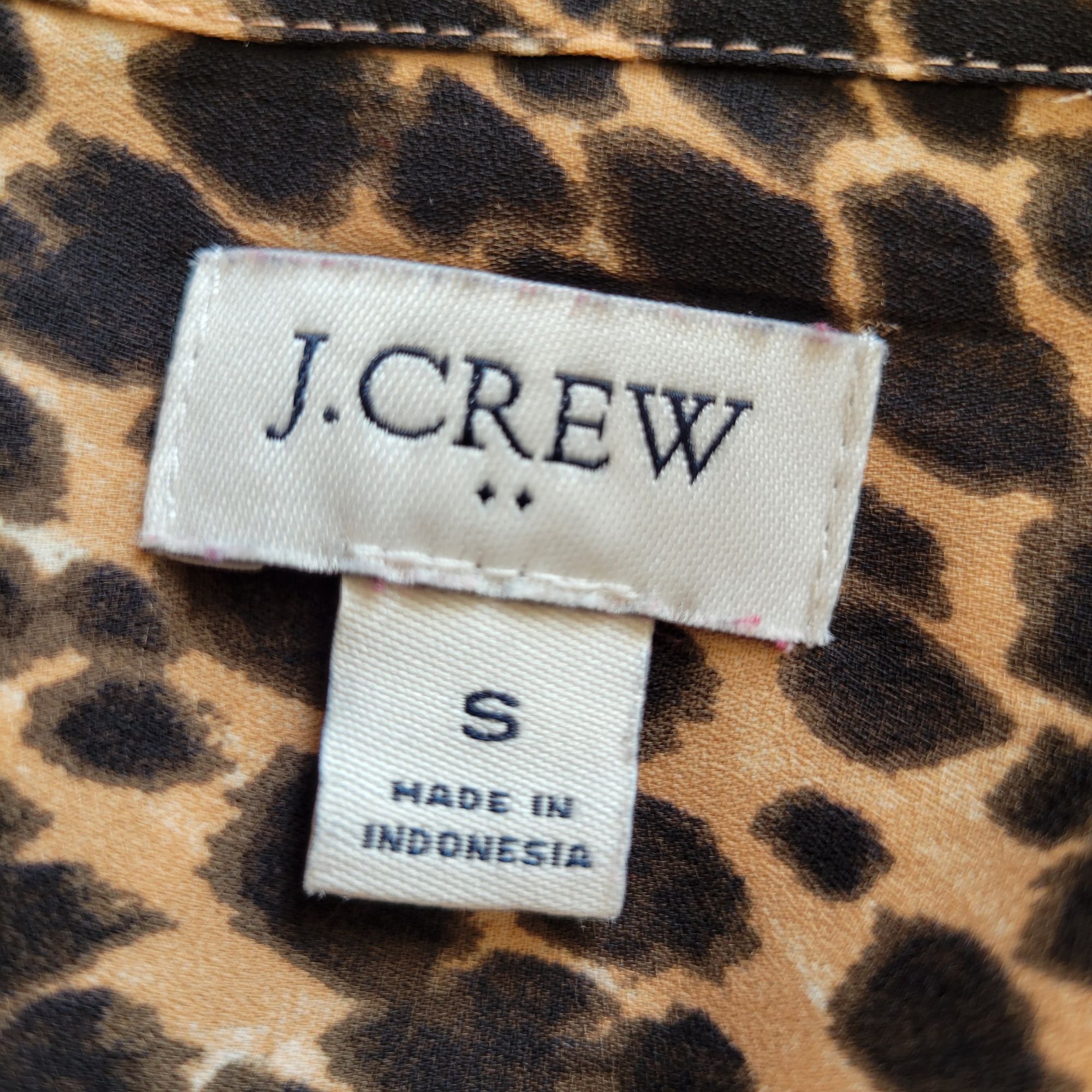 J.Crew J Crew Leopard Print Bow Blouse S Button Front Drapey Cheeta Size S / US 4 / IT 40 - 4 Thumbnail