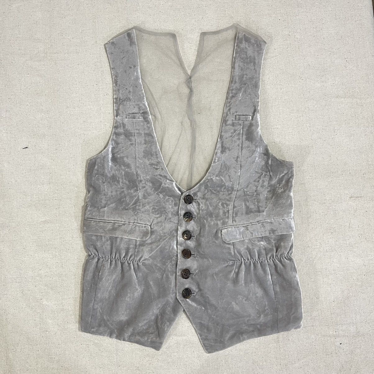 Undercover SS09 Velvet and Sheer Vest / Waistcoat Size S / US 4 / IT 40 - 1 Thumbnail