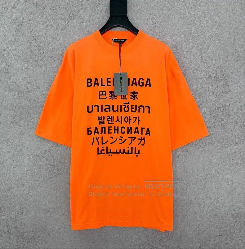Balenciaga Balenciaga Seven Nation Language Letter Printed Short Slee Size US XXS / EU 40 - 1 Thumbnail
