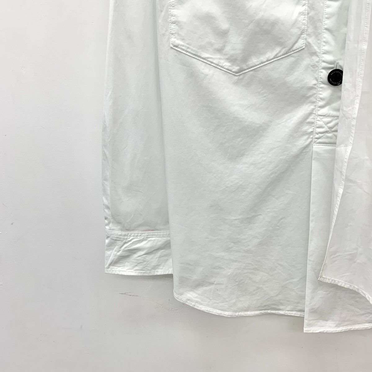 Burberry Burberry White Cotton Bow Tie Waist Long Sleeve Shirt K26WX Size M / US 6-8 / IT 42-44 - 4 Thumbnail