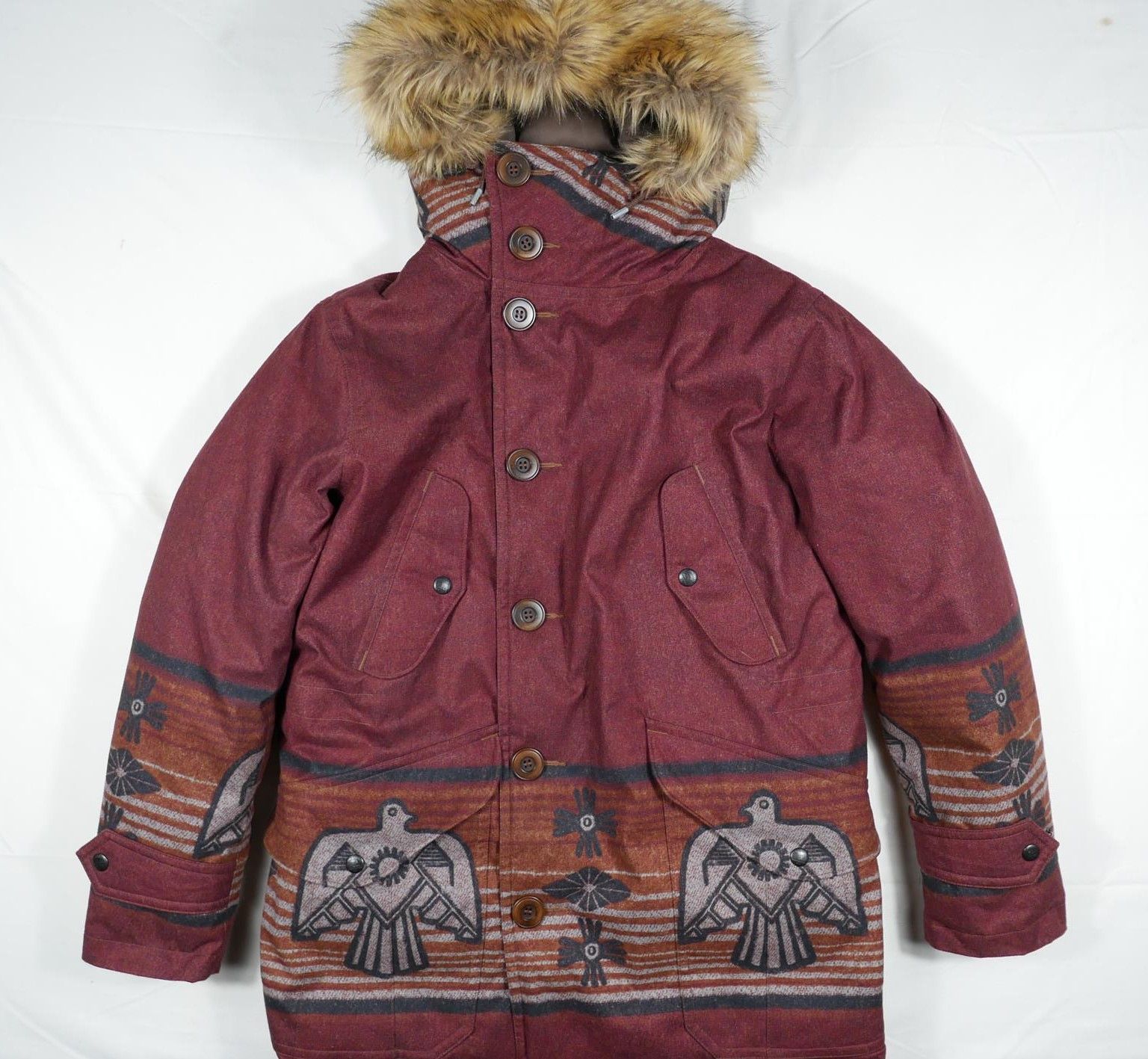 image of Rrl Ralph Lauren Double Ralph Laurent Rrl Jacket Puffer Down Aztec Indian Xs, Men's
