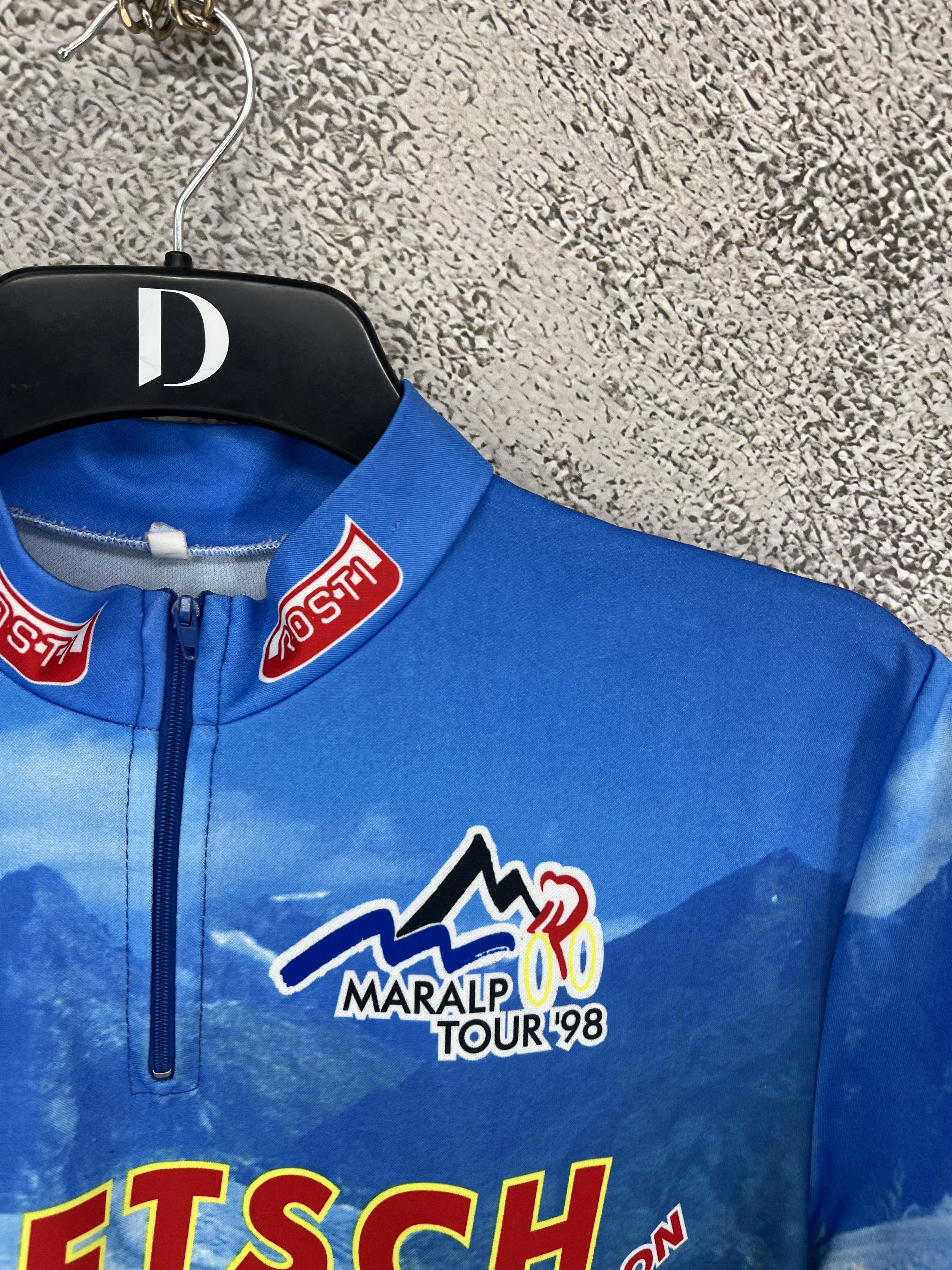 Vintage Vtg Maralp Tour ’98 Aletsch Cycl0ing Jersey Mountain Print Size US XL / EU 56 / 4 - 7 Thumbnail