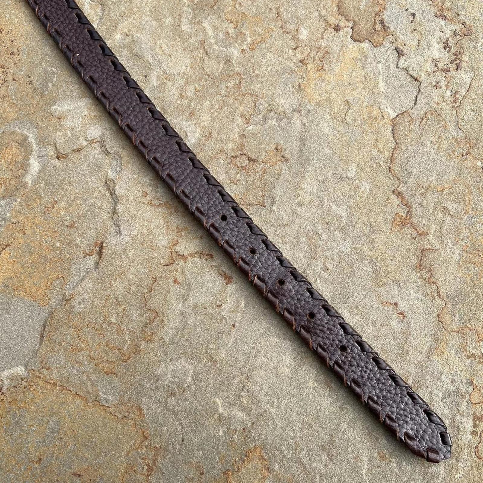 Other Y2K Dark Brown Woven Edge Leather Belt Size ONE SIZE - 5 Thumbnail