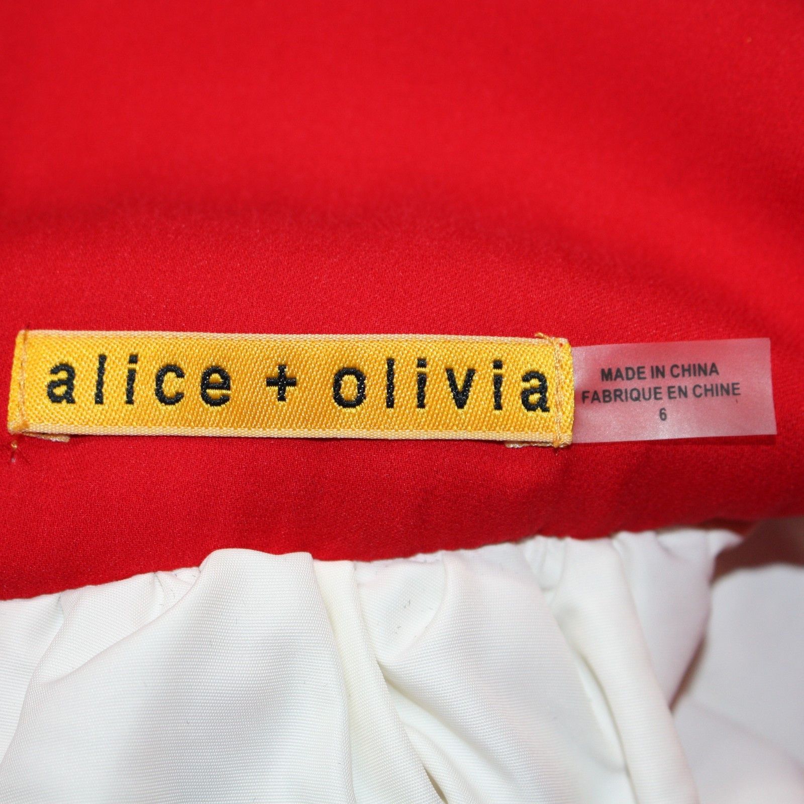 Alice + Olivia Kirie Silk & Metallic Jacquard Dress in Red Color and size 6 Size M / US 6-8 / IT 42-44 - 15 Thumbnail