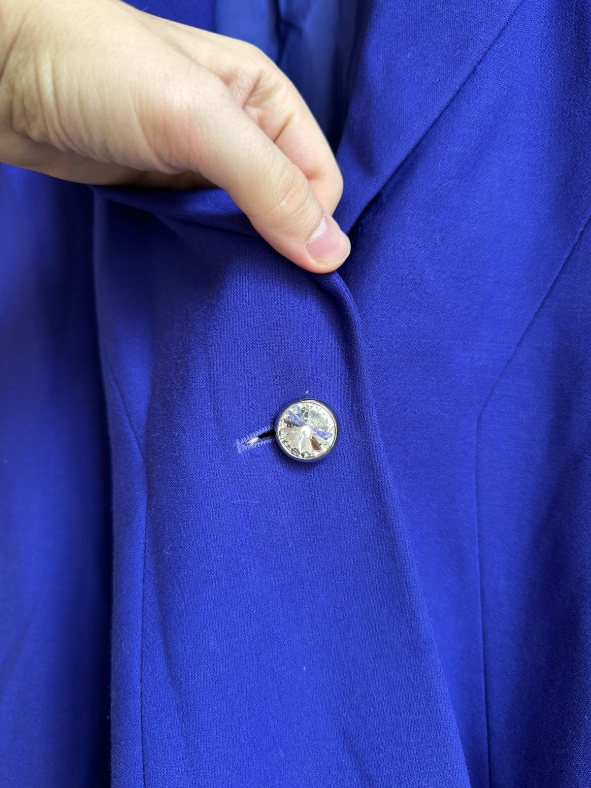 Escada 80s Escada Couture Blue Star Coat Blazer Jacket 38 Size XS / US 0-2 / IT 36-38 - 4 Thumbnail
