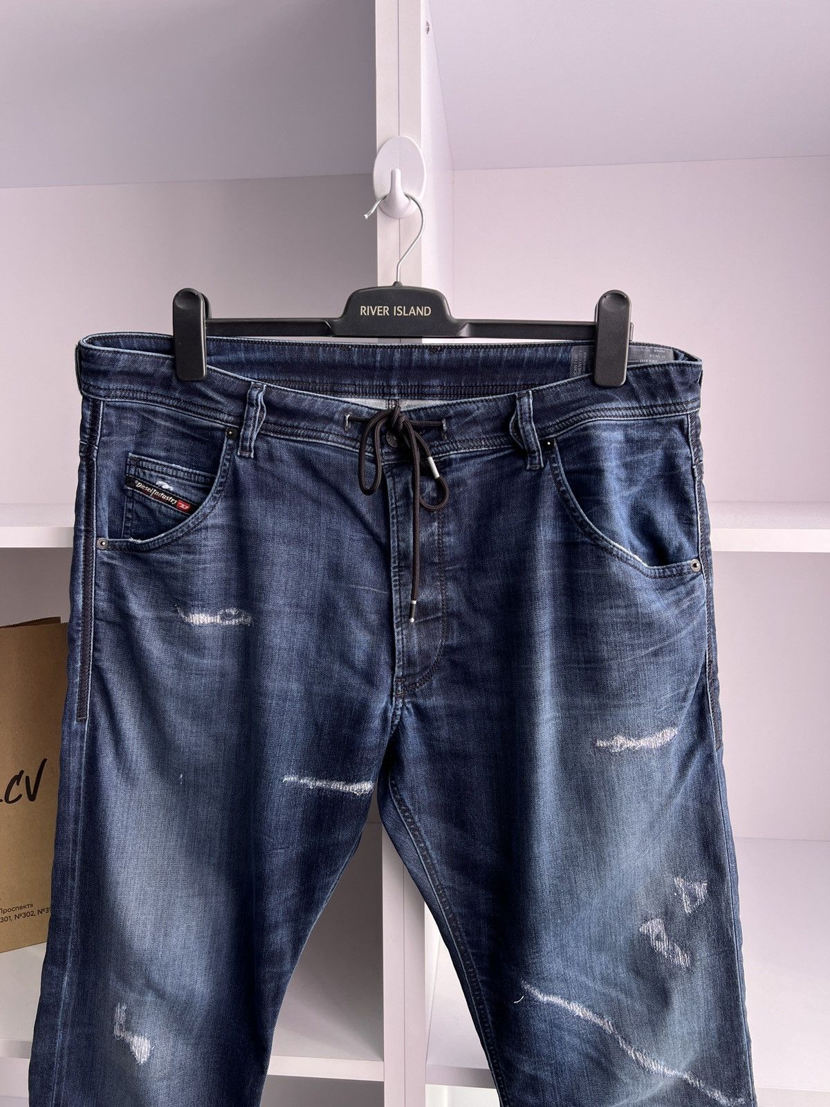 Diesel × Vintage Vintage Diesel Krooley CB-Ne Blue Denim Jeans Size US 34 / EU 50 - 5 Thumbnail
