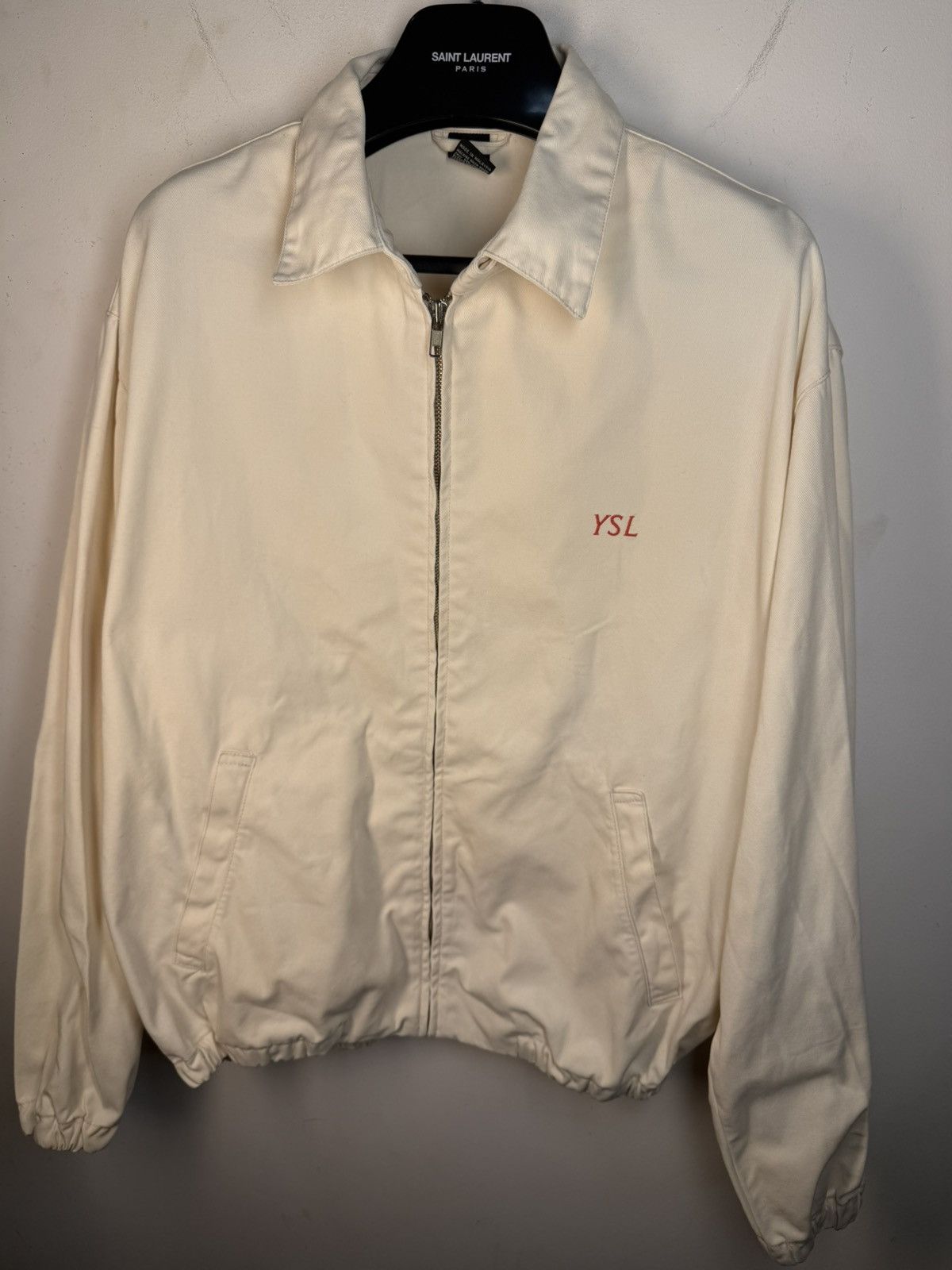 Yves Saint Laurent Cotton YSL Windbreaker Jacket 90s Bomber Zip Up Vintage Size US M / EU 48-50 / 2 - 18 Thumbnail