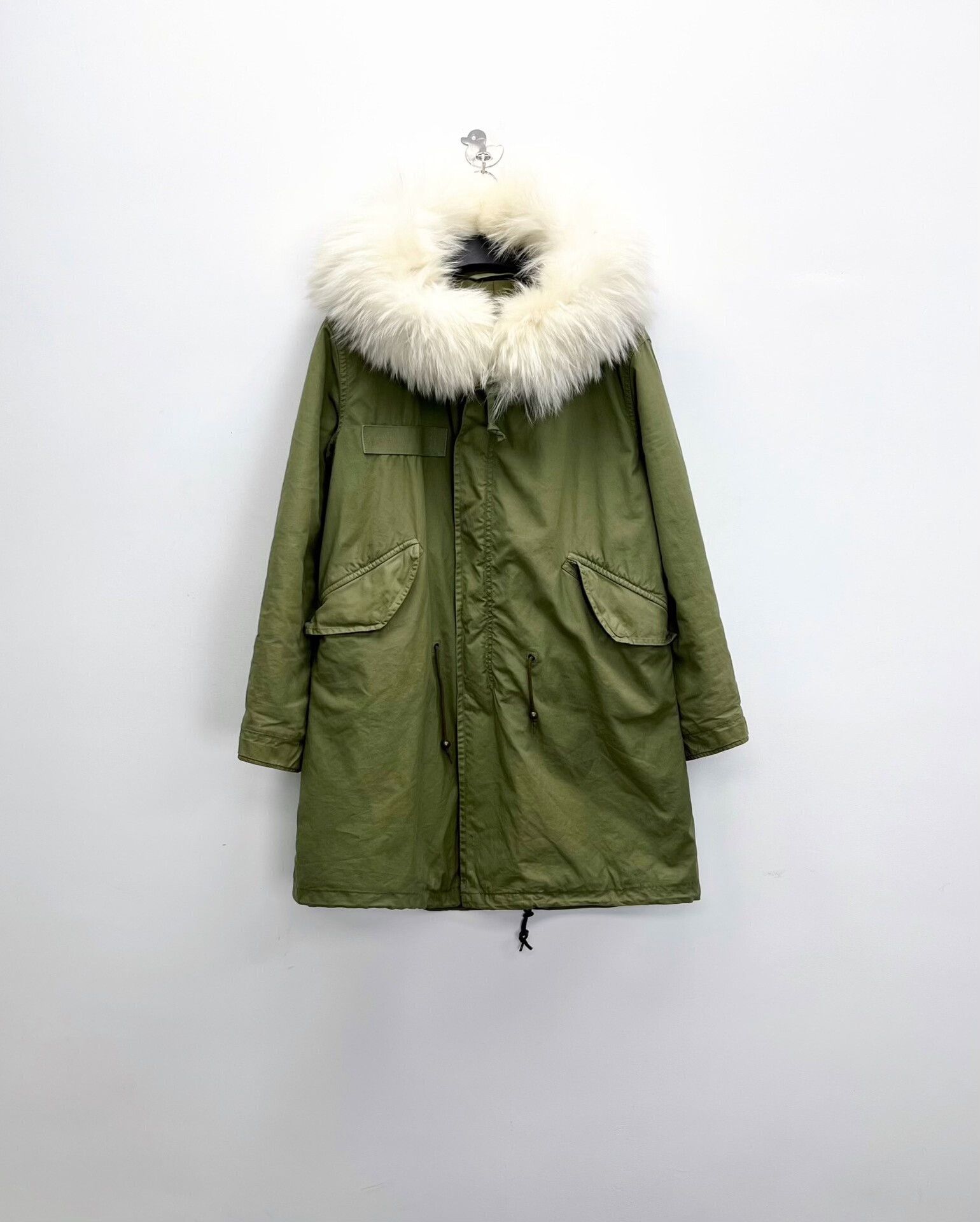 Moncler Genius army green fur collar cotton jacket Size S / US 4 / IT 40 - 1 Thumbnail