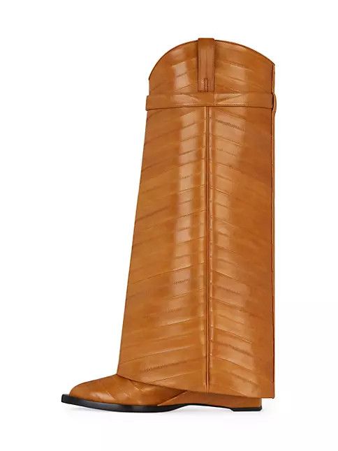 Givenchy o1srvl11e1124 Shark Lock Cowboy Boots in Tan Size US 9 / IT 39 - 2 Thumbnail