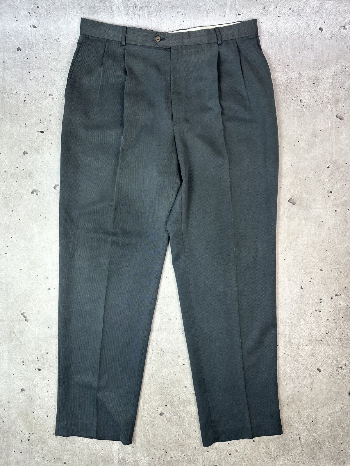 Burberry Vintage Burberry Golf Straight Green-Grey Rayon Chino Pants Size US 38 / EU 54 - 2 Thumbnail