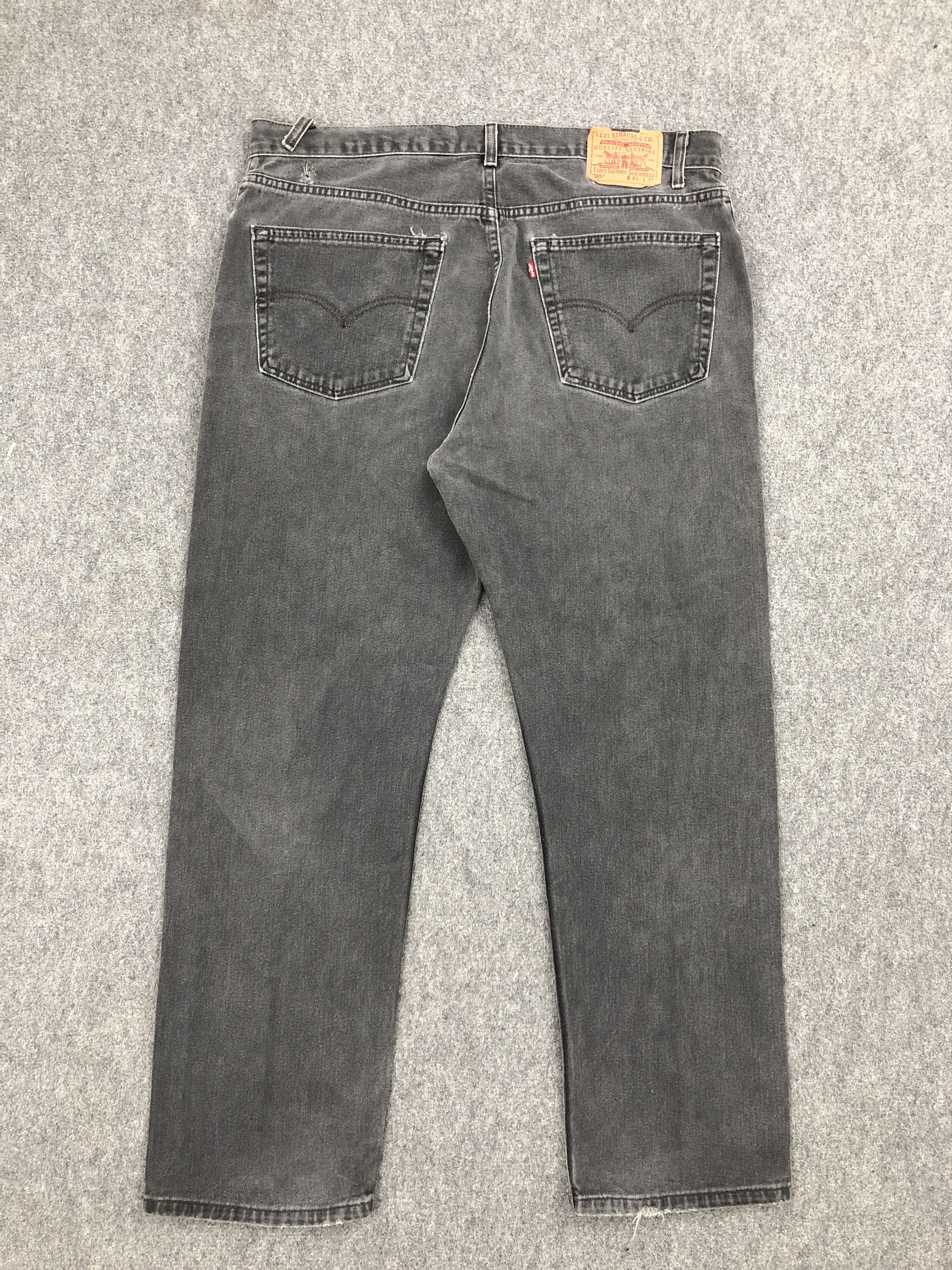 Levi's Faded Black Vintage 90s Levis 505 Jeans DP2292 Size US 39 - 3 Thumbnail