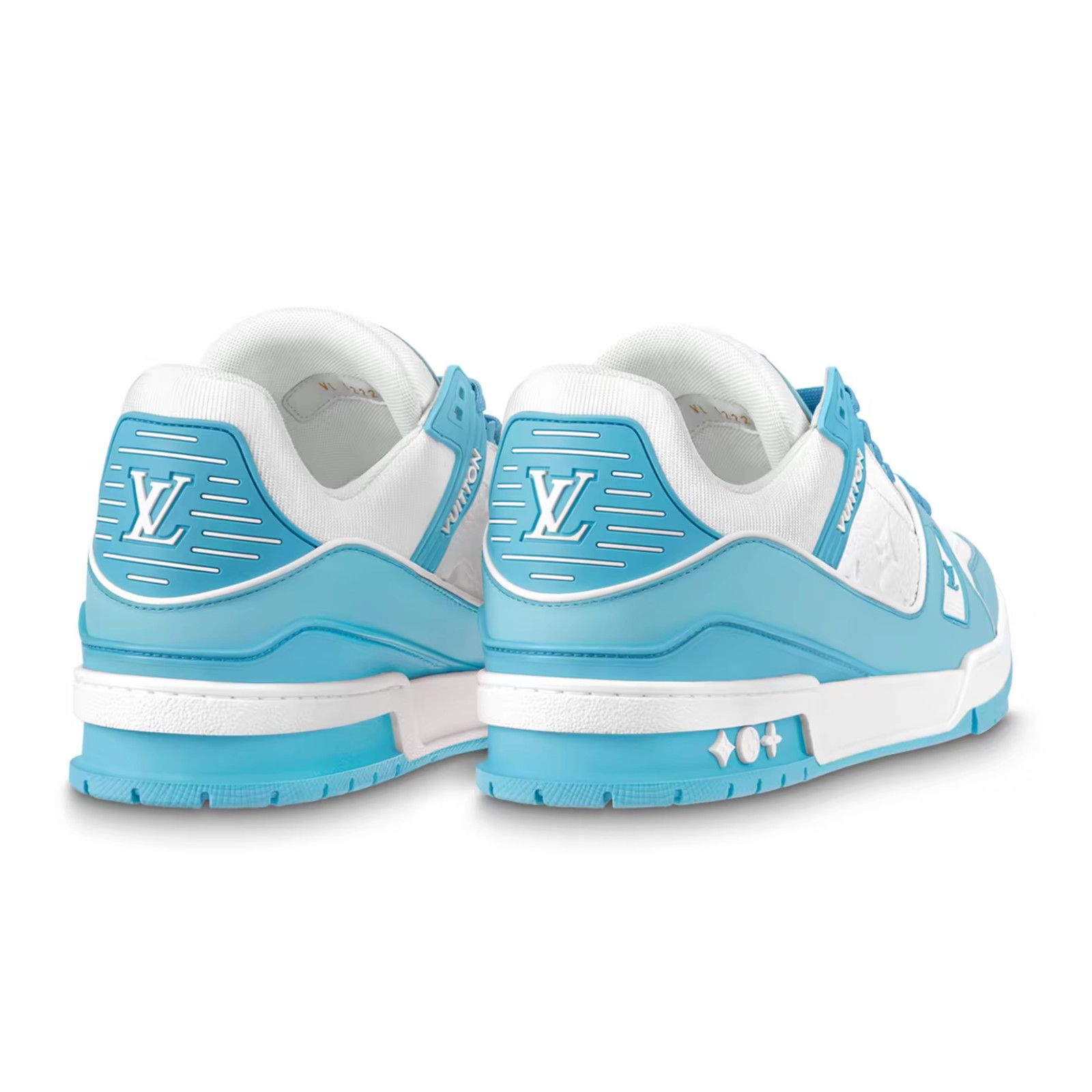 Louis Vuitton Louis Vuitton Sky Blue Empreinte White Leather Low Trainer Size US 10 / EU 43 - 17 Thumbnail