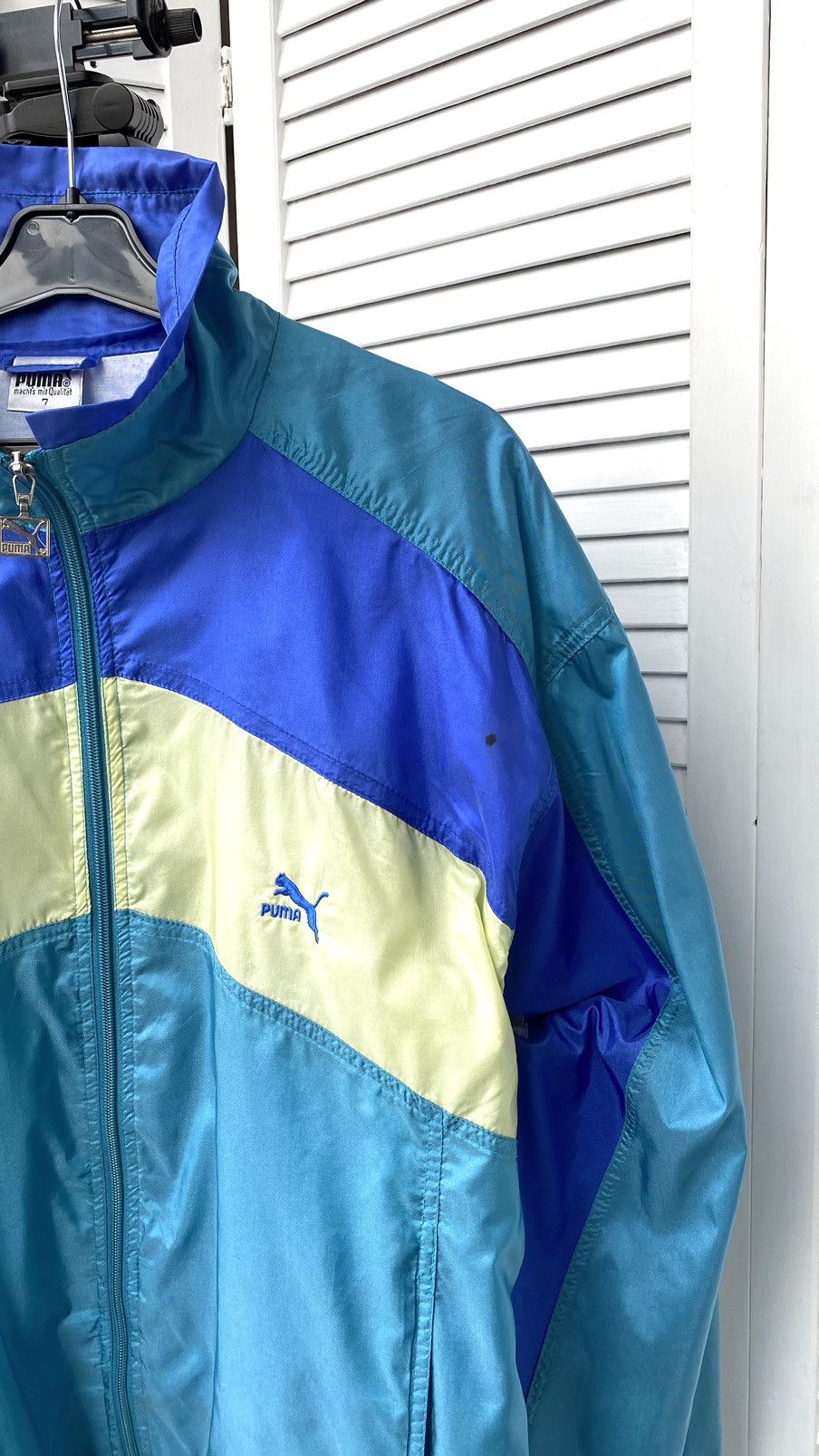 Puma × Vintage Vintage Puma Track Retro Jacket 90s 80s Green Blue Size US L / EU 52-54 / 3 - 5 Thumbnail