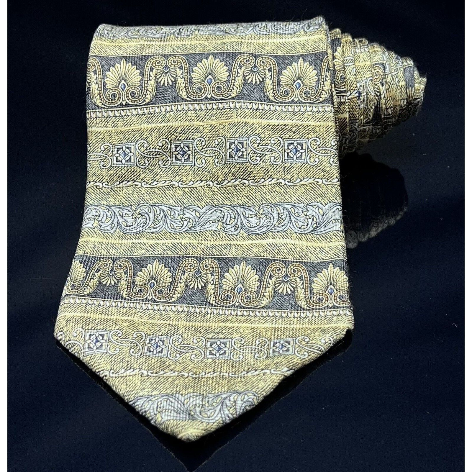 Roundtree & Yorke ROUNDTREE & YORKE FASHION DRESS SUIT DESIGNER NECKTIE TIE Size ONE SIZE - 2 Thumbnail