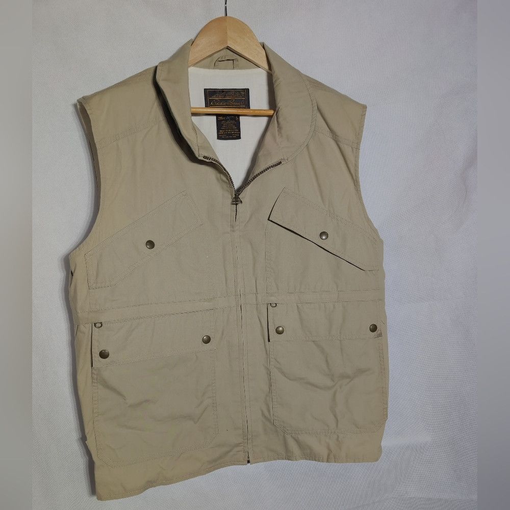 Eddie Bauer Vintage Black Tag Eddie Bauer Men's Beige Utility Vest Size US L / EU 52-54 / 3 - 1 Thumbnail