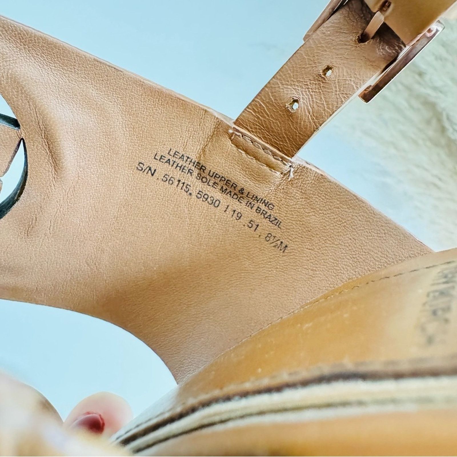 Tory Burch TORY BURCH Brown Leather Rose Gold Miller Wedge $350 Sandals Size US 8.5 / IT 38.5 - 13 Thumbnail