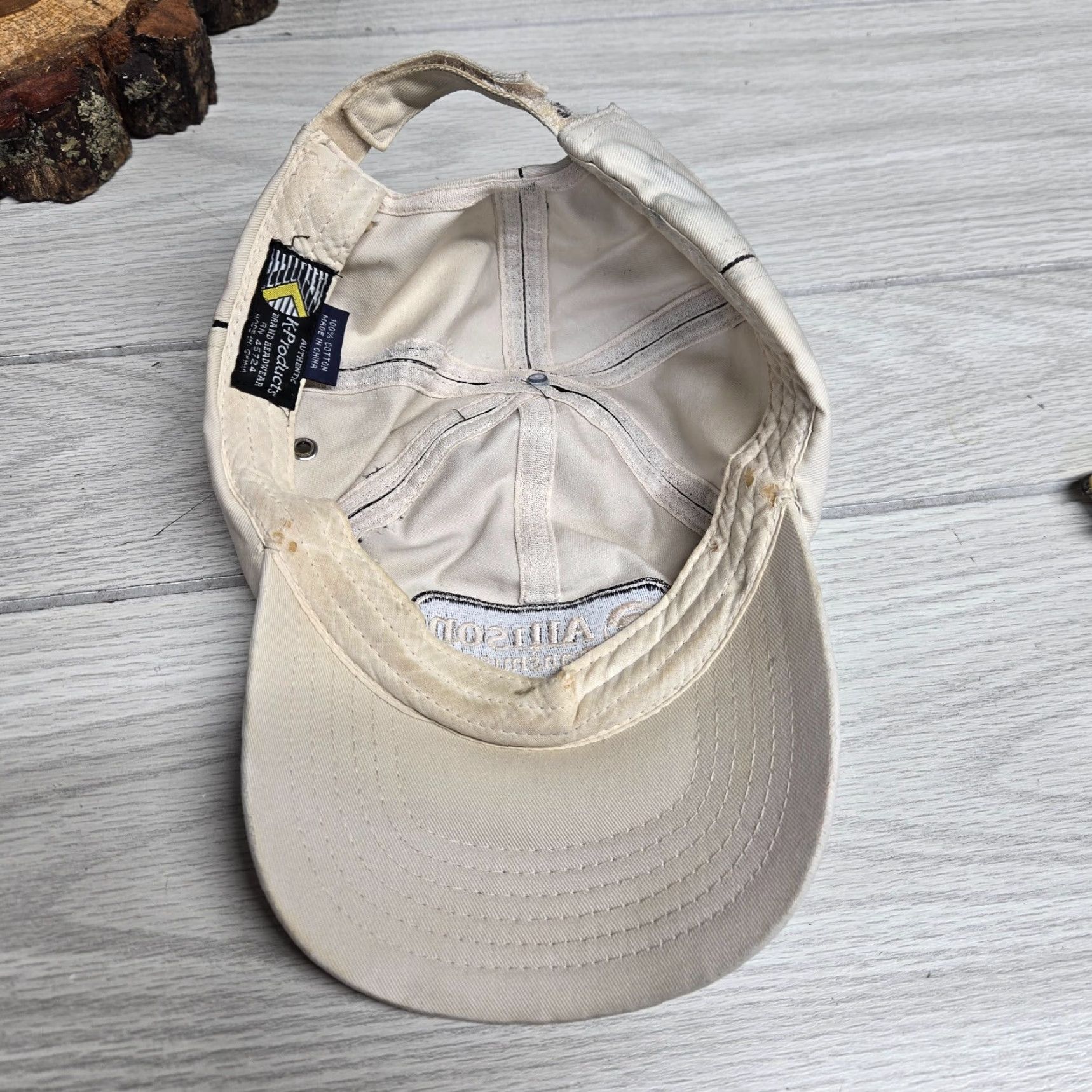 Vintage Unbranded Adjustable Beige Baseball Cap Hat for Men - Casual Logo Theme Size ONE SIZE - 5 Thumbnail