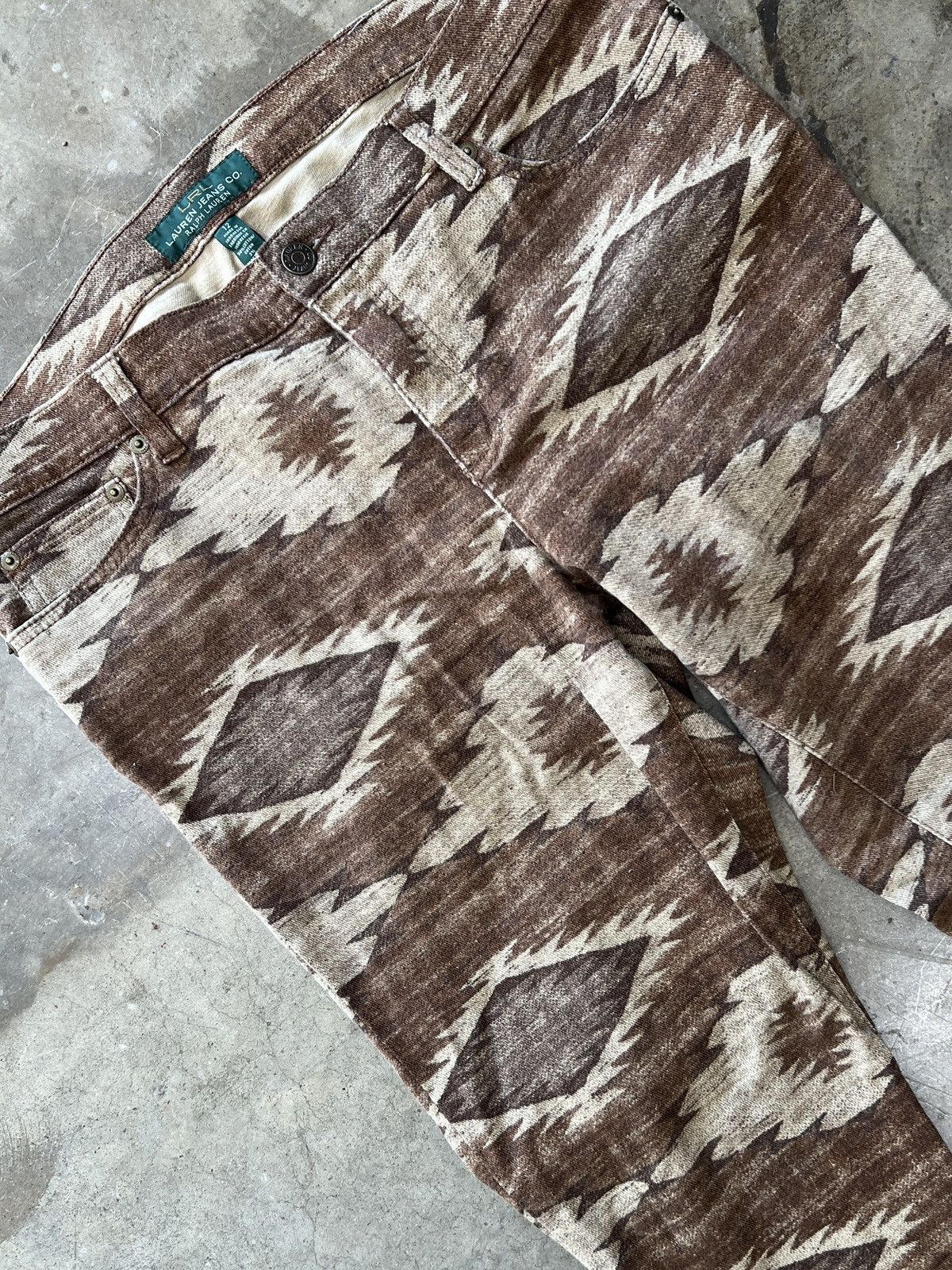 Polo Ralph Lauren × Vintage Vintage Ralph Lauren Jeans Navajo Print W Pant 12 Size 34" / US 12 / IT 48 - 1 Thumbnail