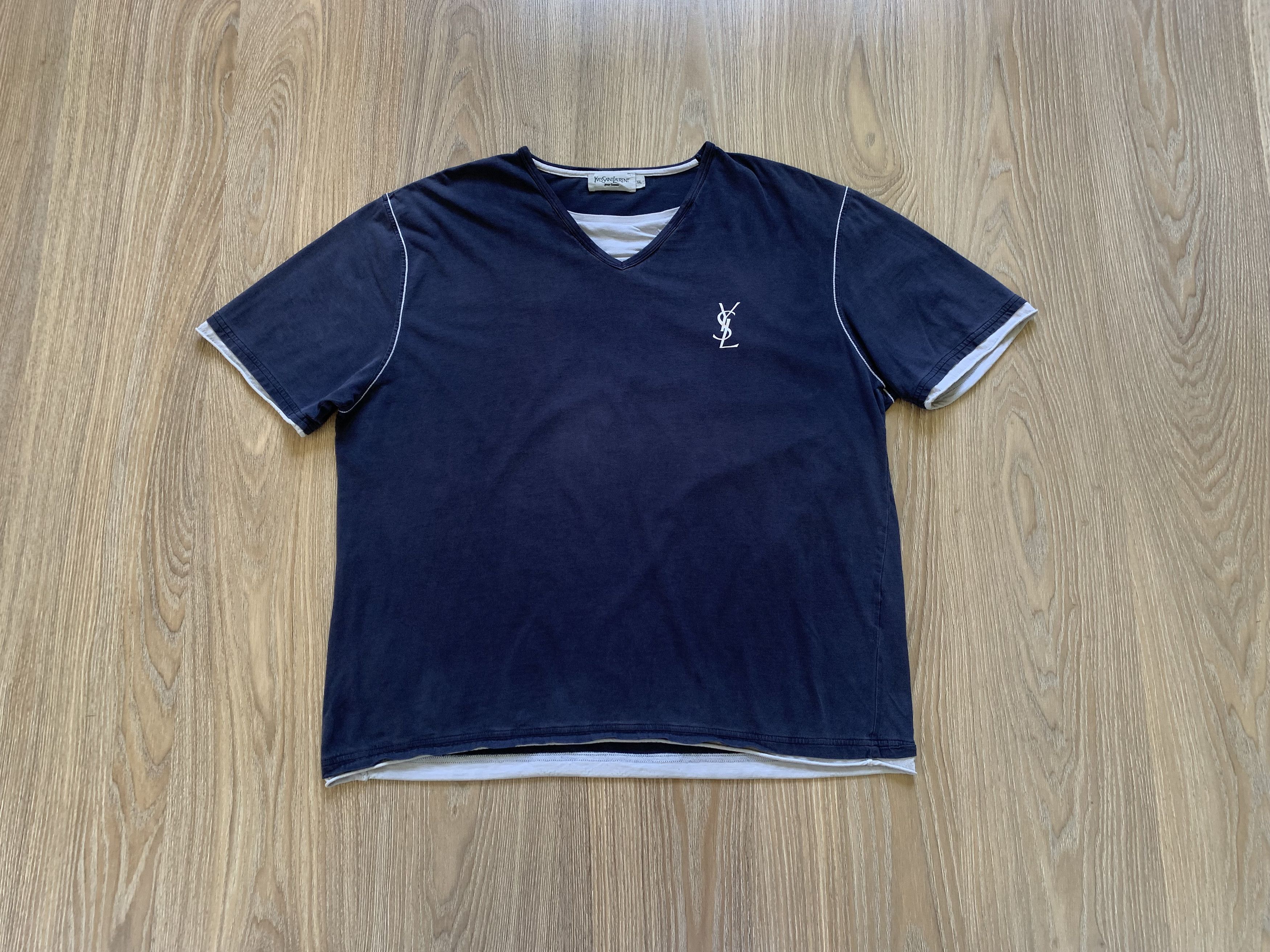 Other Vintage Yves Saint Laurent Y2K YSL T Shirt Size US XXL / EU 58 / 5 - 2 Thumbnail